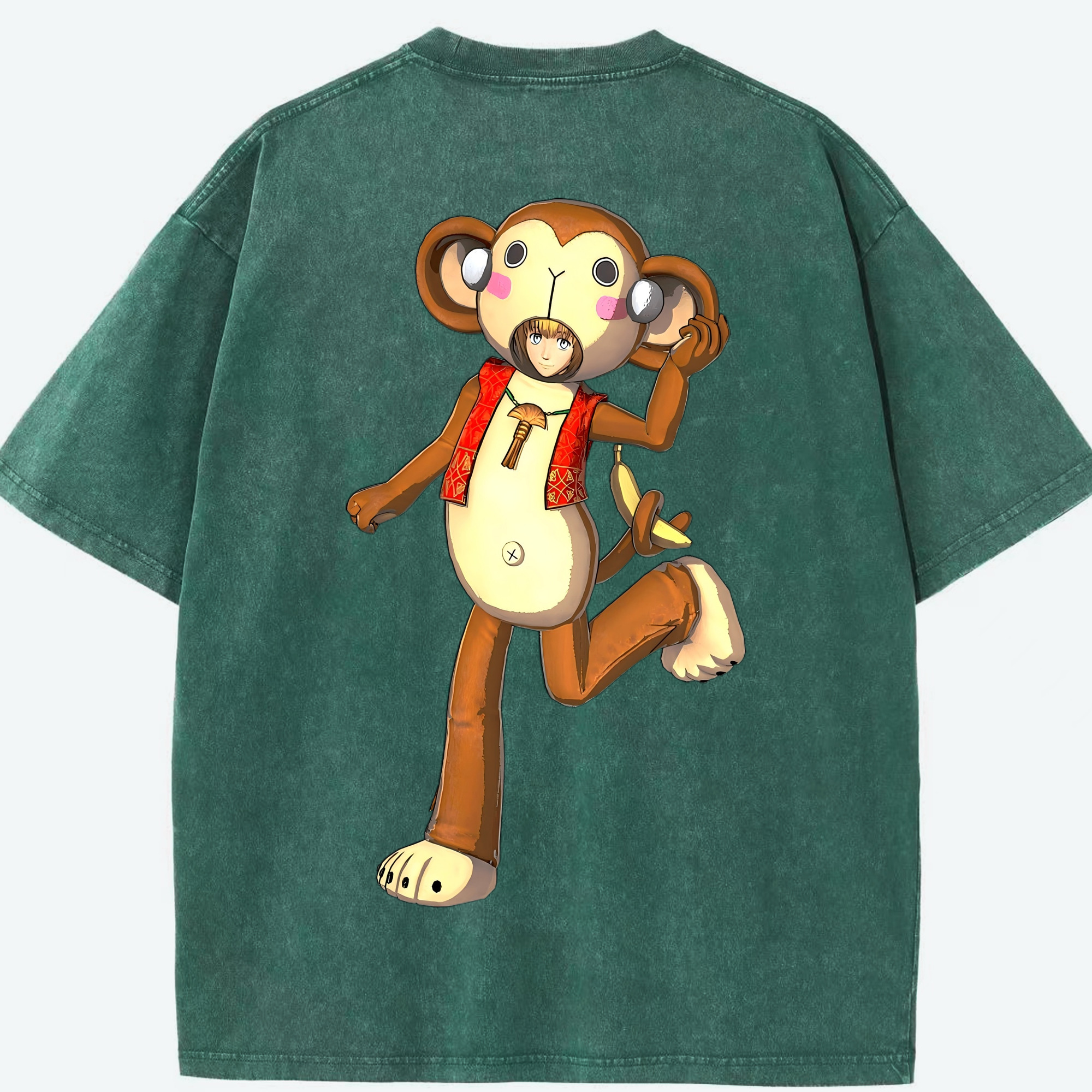 （画像用） 進撃の巨人 アルミン·アルレルト Attack on Titan Armin Arlert 綿100% ヴィンテージ風 半袖Tシャツ（背面プリント）